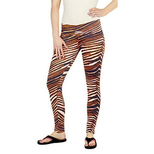 Zubaz NFL Women's Chicago Bears Team Color Tiger Print Leggings Pants