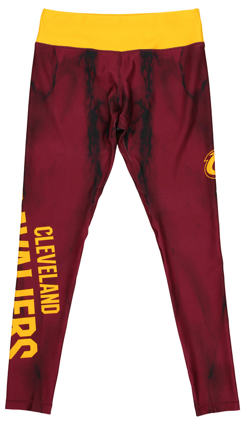 FOCO NBA Women's Cleveland Cavaliers Team Color Marble Wordmark Legging