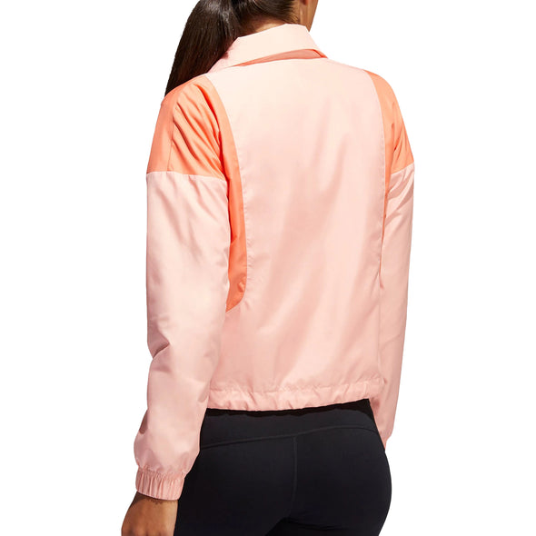 Adidas Women's 3-Stripes Athletic Lightweight Jacket, Glow Pink