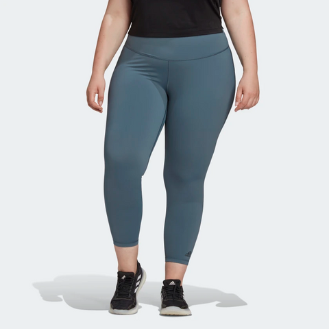 Adidas Plus Size Women's Believe This 2.0 Solid 7/8 Tights, Legend Blue