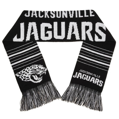 Forever Collectibles NFL Jacksonville Jaguars Acrylic Large Wordmark Logo Scarf, Black