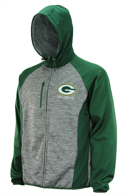 G-III Sports Men's NFL Green Bay Packers Solid Fleece Full Zip Hooded Jacket
