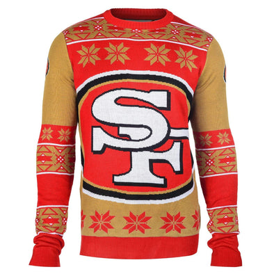 Forever Collectibles NFL Unisex San Francisco 49ers Big Logo Ugly Sweater