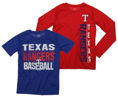 Outerstuff MLB Youth Texas Rangers Fan Two Piece Performance T-Shirt Combo Set