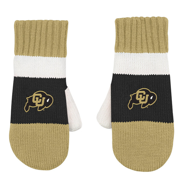 Outerstuff NCAA Toddlers Colorado Buffaloes Fleece Lined Jacquard Mittens, One Size