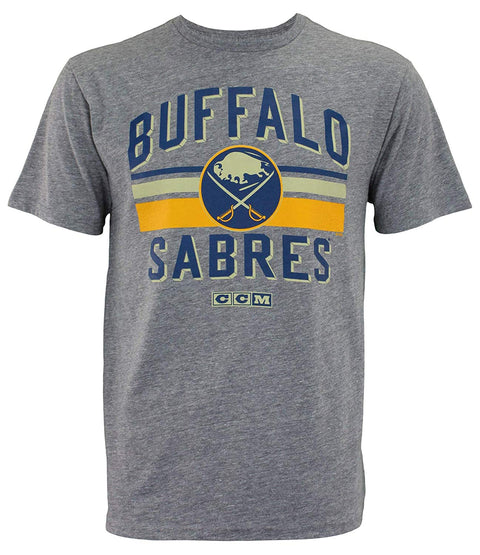 CCM NHL Men's Buffalo Sabres Tri-Blend Classic Stripe Tee