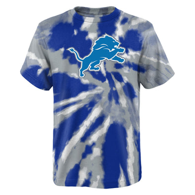 Outerstuff NFL Youth Boys Detroit Lions Pennant Tie Dye Short Sleeve T-Shirt