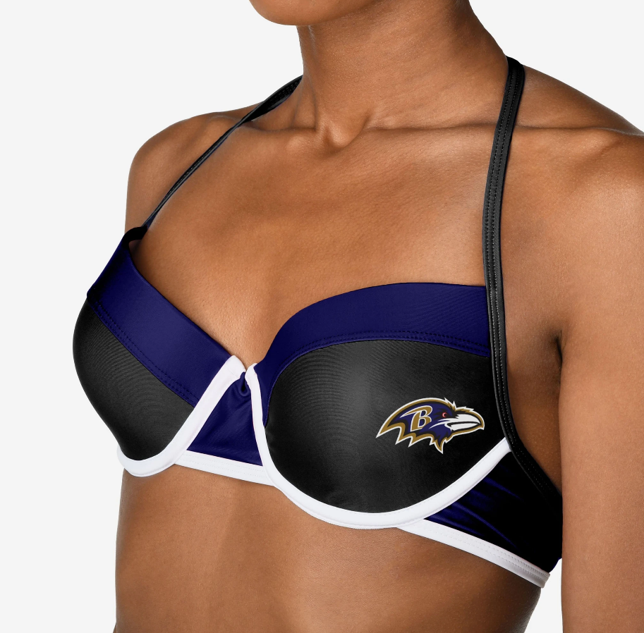 Forever Collectibles NFL Women's Baltimore Ravens Team Logo Swim