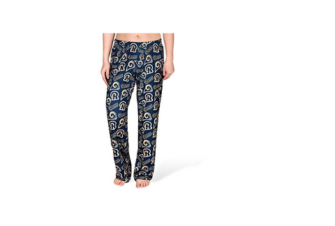 Forever Collectibles NFL Women's Los Angeles Rams Repeat Print Logo Comfy Pants