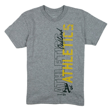 MLB Baseball Youth Oakland A's Athletics T-Shirt Shirt Top - Grey