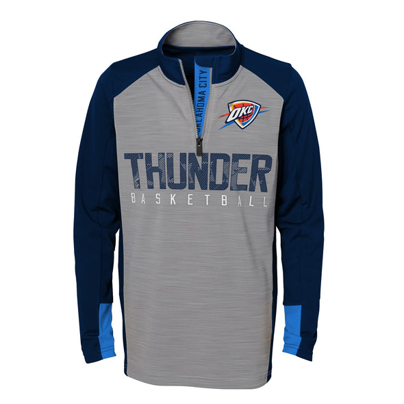 Outerstuff NBA Youth Boys Oklahoma City Thunder "Shooter" 1/4 Zip Sweater