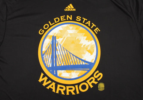 Adidas NBA Men's Golden State Warriors Ultra Athletic Rush Graphic Poly Tee, Logo 3