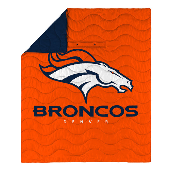 FOCO NFL Denver Broncos Exclusive Outdoor Wearable Big Logo Blanket, 50" x 60"