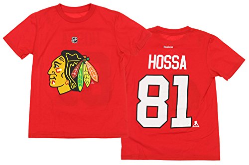 Reebok NHL Youth Chicago Blackhawks Marian Hossa #81 Player Tee, Red