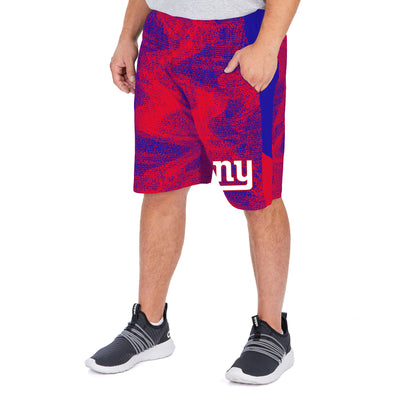 Zubaz NFL Men's New York Giants Team Color Static Short With Side Panels