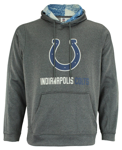 Zubaz NFL Indianapolis Colts Men's Heather Grey  Fleece Hoodie