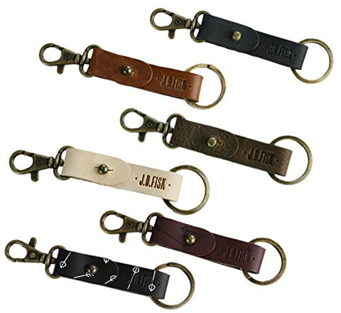JD Fisk Leather Key Loop Key fob, Color Options