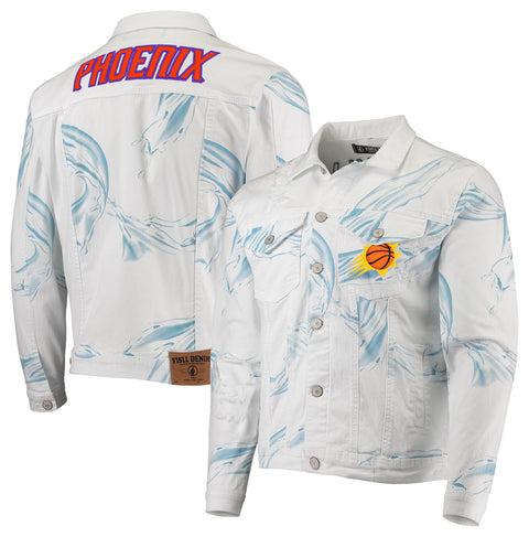 FISLL NBA Men's Phoenix Suns Team Classic Denim Jacket