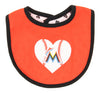 Outerstuff MLB Infant Miami Marlins Play With Heart Creeper, Bib & Bootie Set