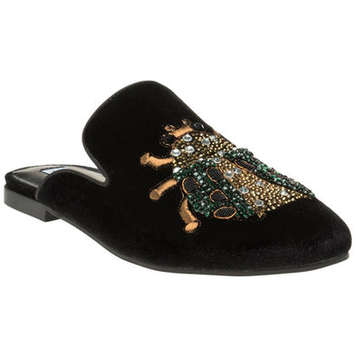 Steve Madden Women's Hugh Flat, Black/Multi