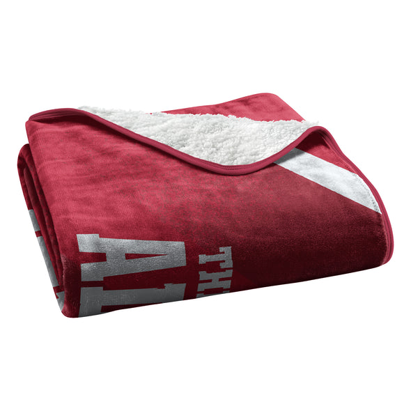 Northwest NCAA  Alabama Crimson Tide Silk Touch Sherpa Throw Blanket, 60"X80"