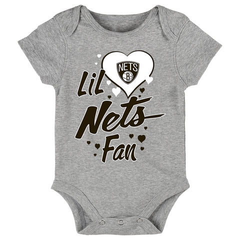 Outerstuff NBA Newborn Brooklyn Nets Lil Fan Short Sleeve Creeper