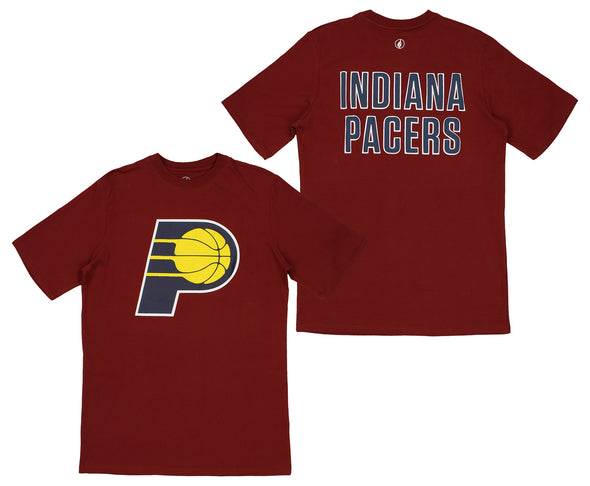 FISLL NBA Men's Indiana Pacers Team Color, Name and Logo Premium T-Shirt