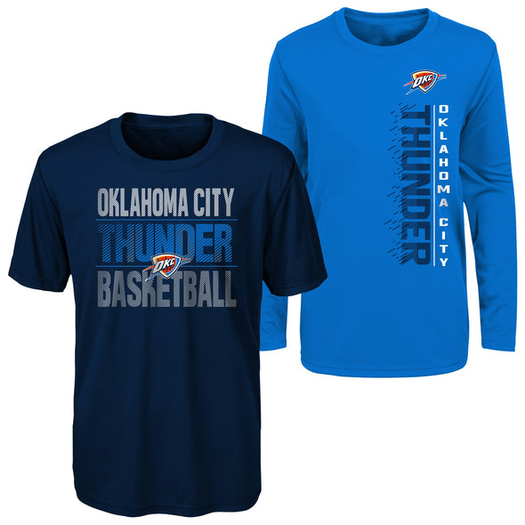 Outerstuff NBA Youth (8-20) Oklahoma City Thunder Performance Long & Short Sleeve Shirt Combo