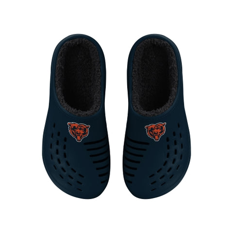 FOCO NFL Men's Chicago Bears Sherpa Lined Big Logo Clogs