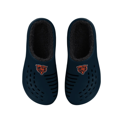 FOCO NFL Men's Chicago Bears Sherpa Lined Big Logo Clogs