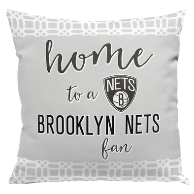 Northwest NBA Brooklyn Nets  Sweet Home Fan 2 Piece Throw Pillow Cover, 18x18