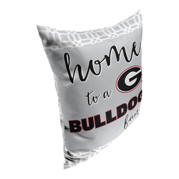Northwest NCAA Georgia Bulldogs 2 Piece Sweet Home Fan Throw Pillow Cover, 15X12