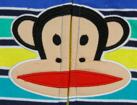 Paul Frank Little Boy's Kids Striped Julius Logo Zip Up Sweater Hoodie