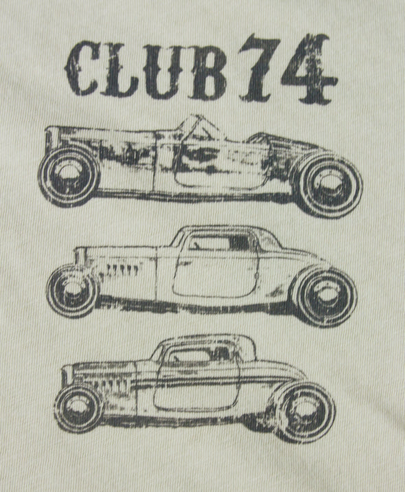 Big Star Club 74 Men's Short Sleeve Graphic T-Shirt, Cream