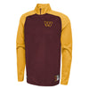 Outerstuff NFL Men's Washington Commanders O-Line Performance 1/4 Zip Fleece Top