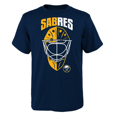 Outerstuff NHL Youth Boys (4-20) Buffalo Sabres Mask Made Short Sleeve Tee