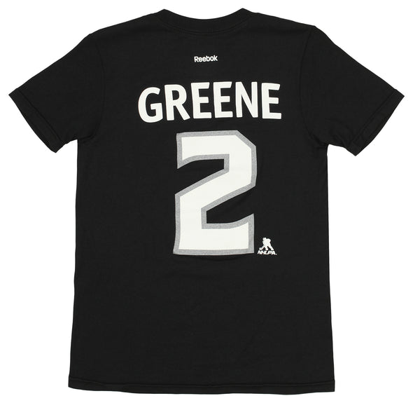 Reebok Los Angeles Kings Matt Greene #2 NHL Boys' Youth (8-20) Player Tee, Black