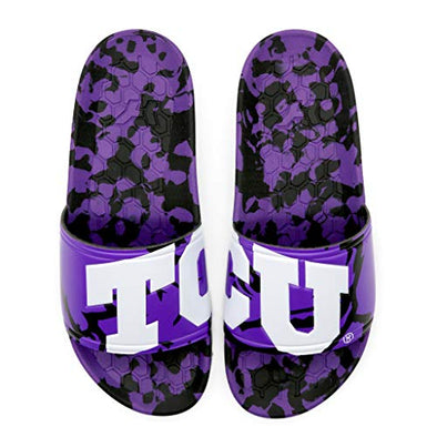 Hype Co College NCAA Unisex TCU Horned Frogs Sandal Slides