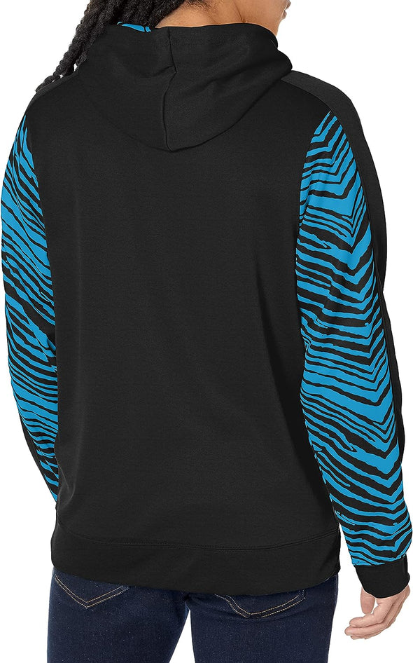 Carolina Panthers Zebra Hoodie, Black/Panthers Blue