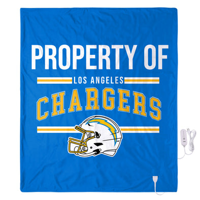 FOCO NFL Los Angeles Chargers Exclusive Heated Throw Blanket, 50"x60"