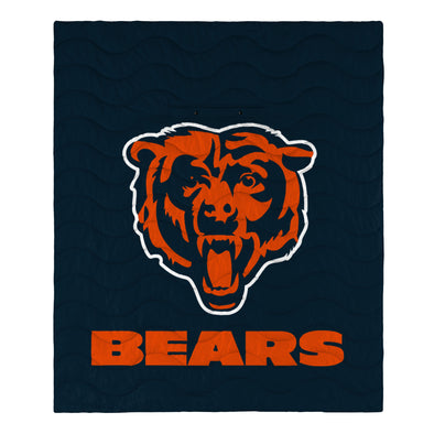 FOCO NFL Chicago Bears Exclusive Outdoor Wearable Big Logo Blanket, 50" x 60"