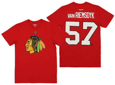 Reebok NHL Men's Chicago Blackhawks Trevor Van Riemsdyk #57 Player Tee, Red