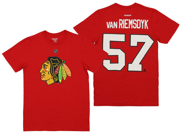 Reebok NHL Men's Chicago Blackhawks Trevor Van Riemsdyk #57 Player Tee, Red