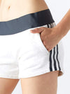 Adidas Women's Sport ID Shorts, White Melange