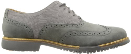 Cole Haan Men's Great Jones Wingtip Casual Dress Oxford Shoes, Dark Gull Grey