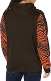 Zubaz NFL Men's Cleveland Browns Team Color with Zebra Accents Pullover Hoodie