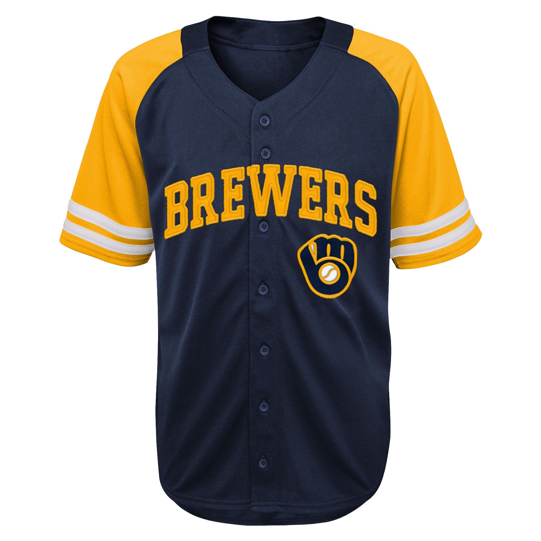 Outerstuff MLB Youth Boys Milwaukee Brewers Team Baseball Jersey, Navy