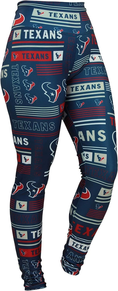 Zubaz NFL Women's Houston Texans Column 24 Style Leggings