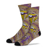 Zubaz By For Bare Feet NFL Adults Unisex Minnesota Vikings Zubified Dress Socks, Large