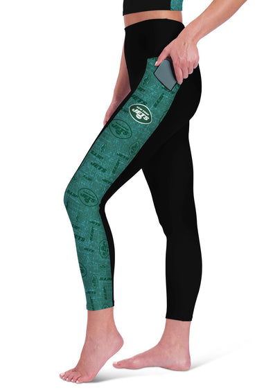 Certo By Northwest NFL Women's New York Jets Assembly Leggings, Black